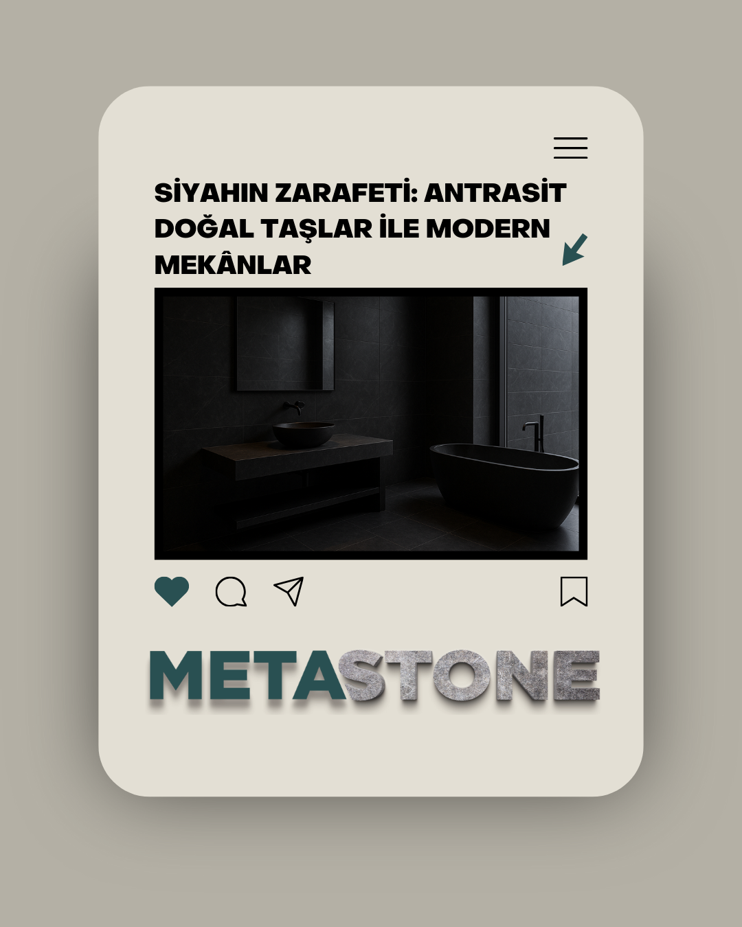 Başlık: Siyahın Zarafeti: Antrasit Doğal Taşlar ile Modern Mekânlar