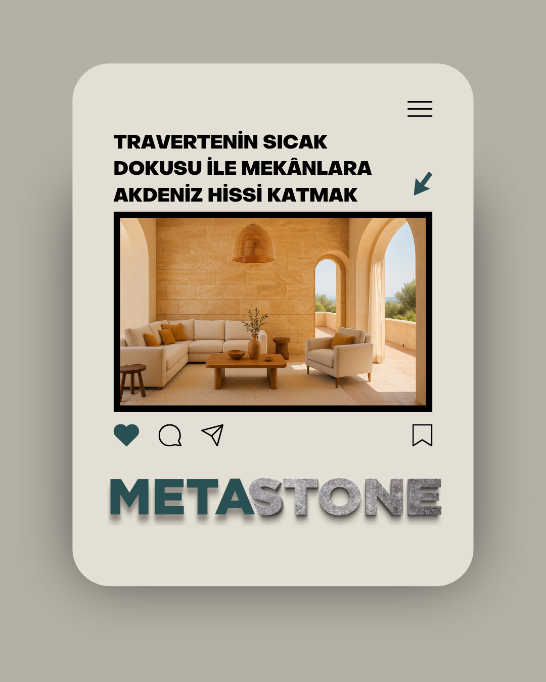 Travertenin Sıcak Dokusu ile Mekânlara Akdeniz Hissi Katmak